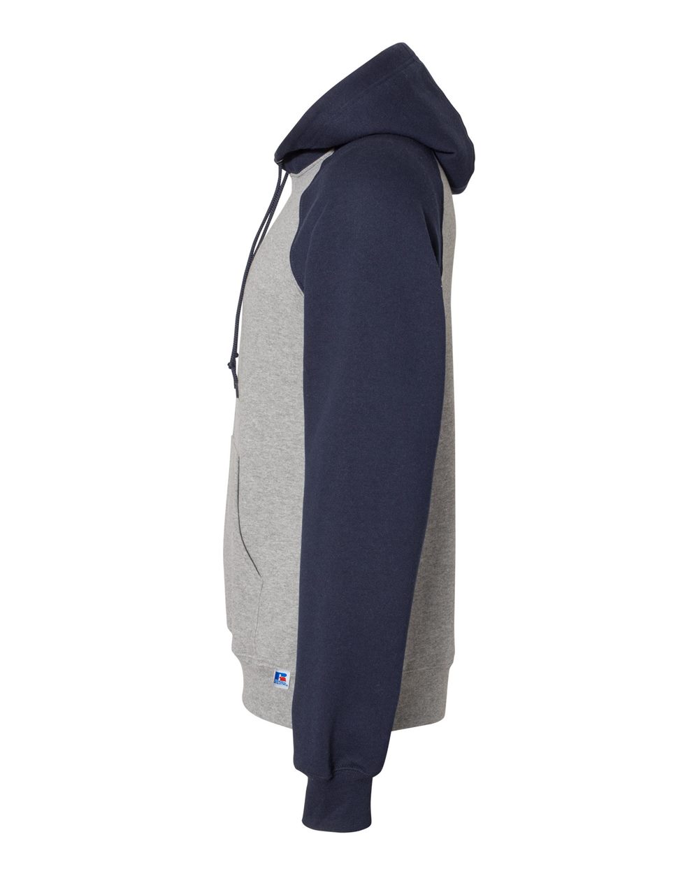 Unisex Dri Power® Colorblock Raglan Hooded Sweatshirt - DirectSide - B60611653 - Oxford/ Navy