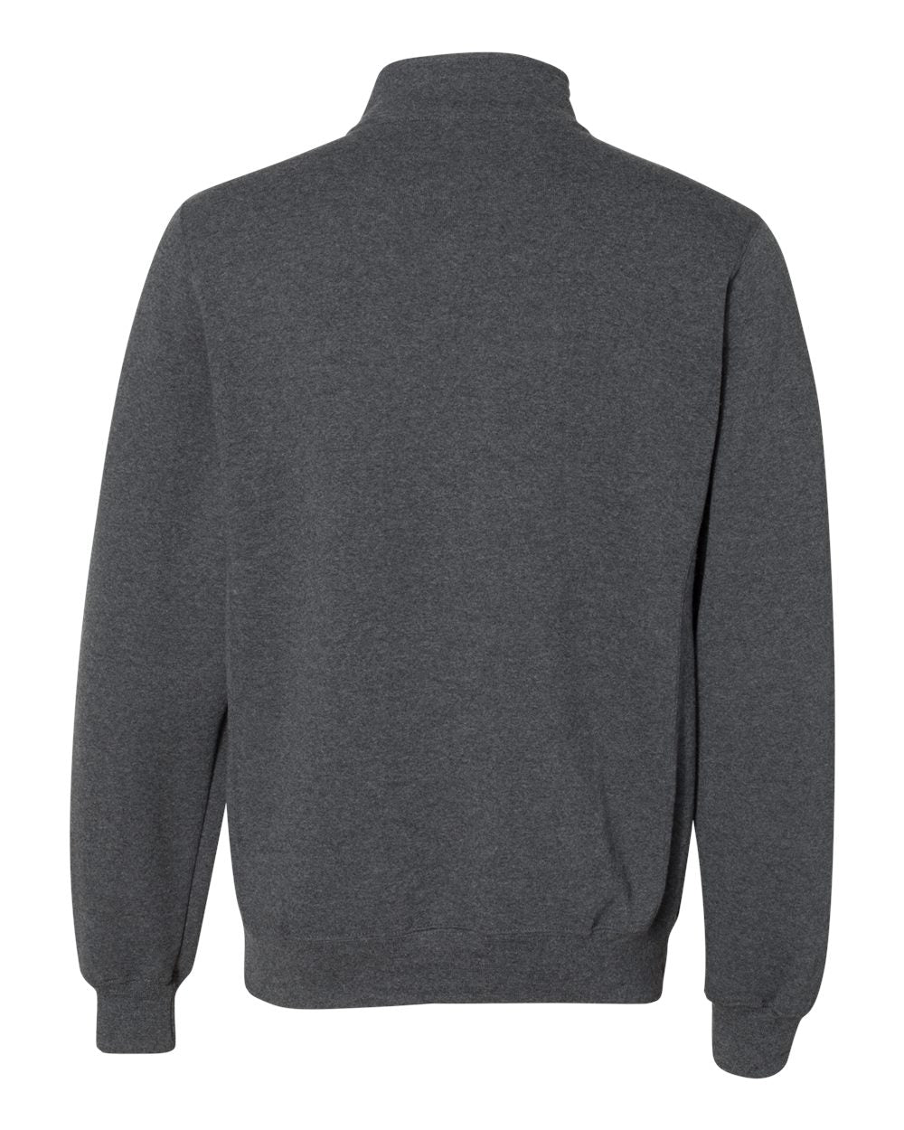 Unisex Dri Power® Quarter-Zip Cadet Collar Sweatshirt - Back - B60711513 - Black Heather