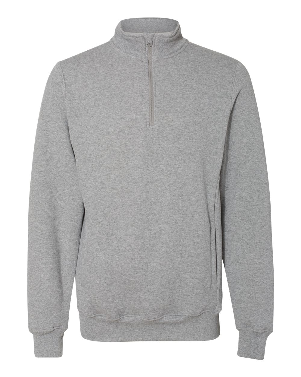 Unisex Dri Power® Quarter-Zip Cadet Collar Sweatshirt - Front - B60711583 - Oxford