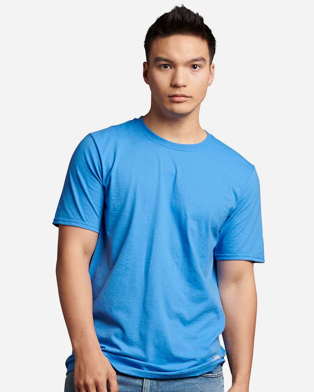 Unisex Dri Power® CVC Performance T-Shirt - OnModelFront - B61411263 - Collegiate Blue