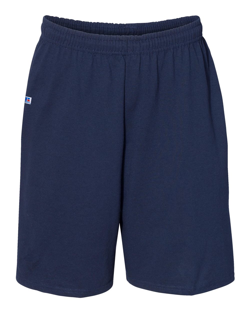 Men's Cotton Classic Jersey Shorts with Pockets - Front - B63311653 - Navy