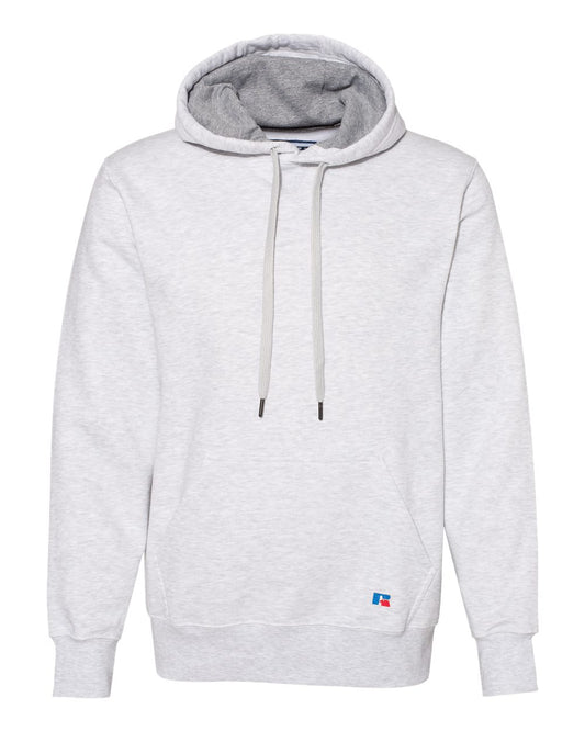 Unisex Cotton Rich Fleece Hooded Sweatshirt - Front - B64111028 - Ash