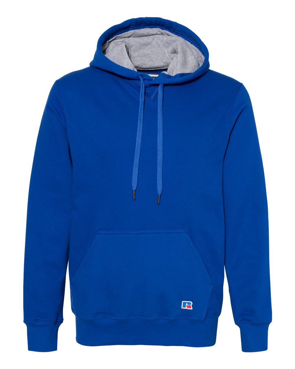 Unisex Cotton Rich Fleece Hooded Sweatshirt - Front - B64111753 - Royal