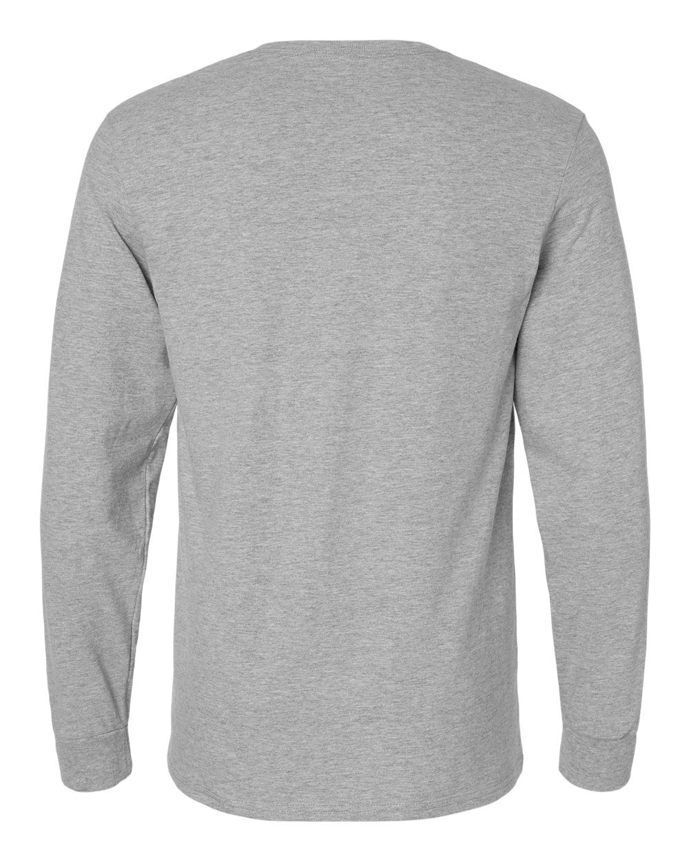 Unisex Combed Ringspun Long Sleeve T-Shirt - Back - B01111093 - Athletic Heather