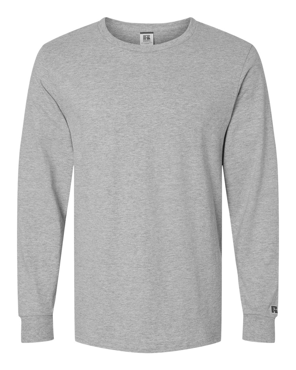 Unisex Combed Ringspun Long Sleeve T-Shirt - Front - B01111093 - Athletic Heather