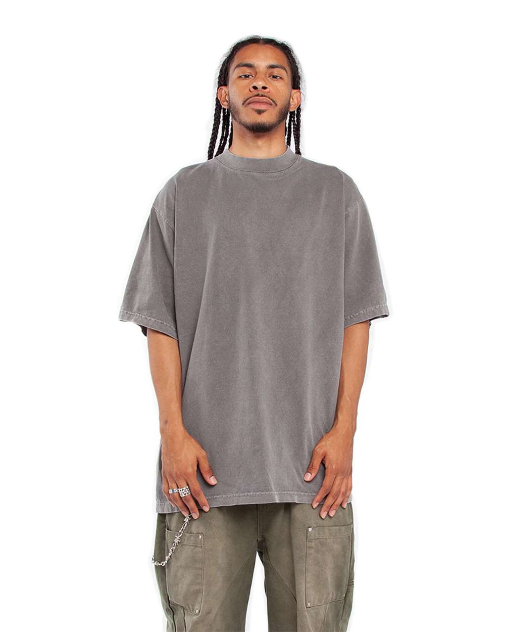 Unisex Garment-Dyed T-Shirt - OnModelFront - B255C2102 - Cement