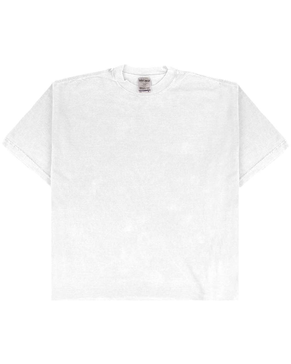 Unisex Garment-Dyed Drop-Shoulder T-Shirt - Front - B257C2003 - White