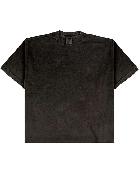 Unisex Garment-Dyed Drop-Shoulder T-Shirt - Front - B257C2503 - Black