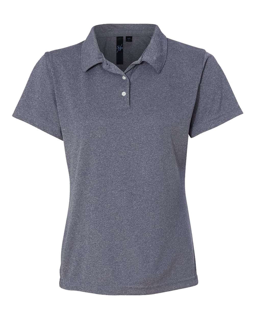 Women's Moisture Free Mesh Polo - Front - B10883633 - Heathered Navy