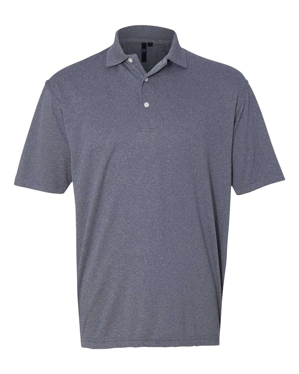 Men's Moisture Free Mesh Polo - Front - B10783633 - Heathered Navy