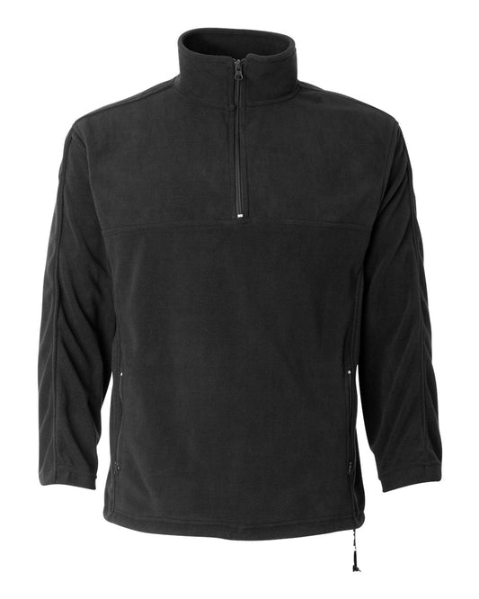 Men's Microfleece Quarter-Zip Pullover - Front - B86983093 - Charcoal