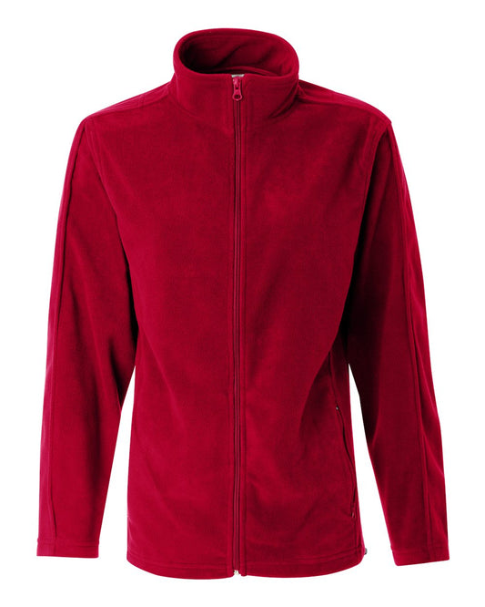 Women's Microfleece Full-Zip Jacket - Front - B87183703 - American Red