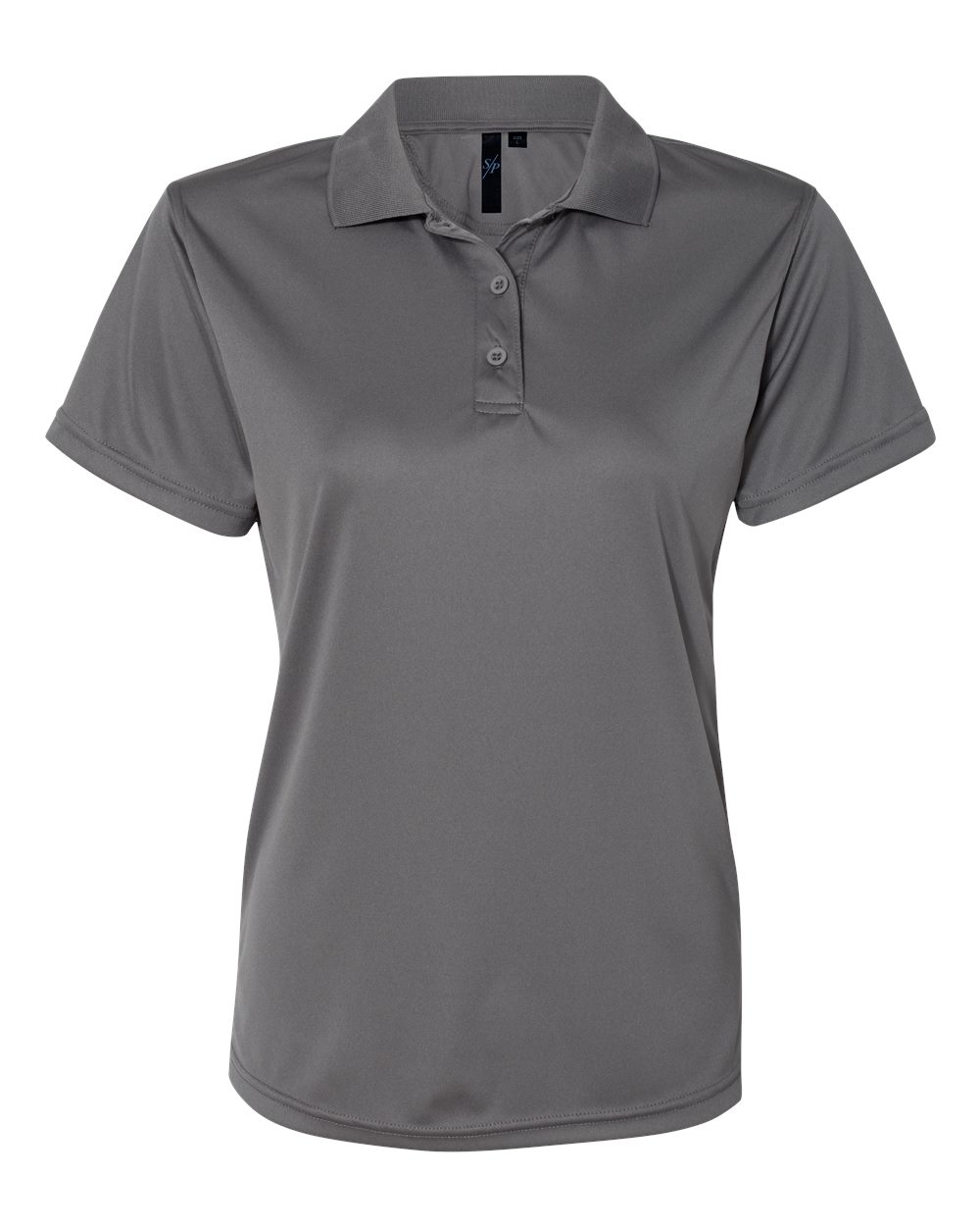 Women's Value Polyester Polo - Front - B45783353 - Steel