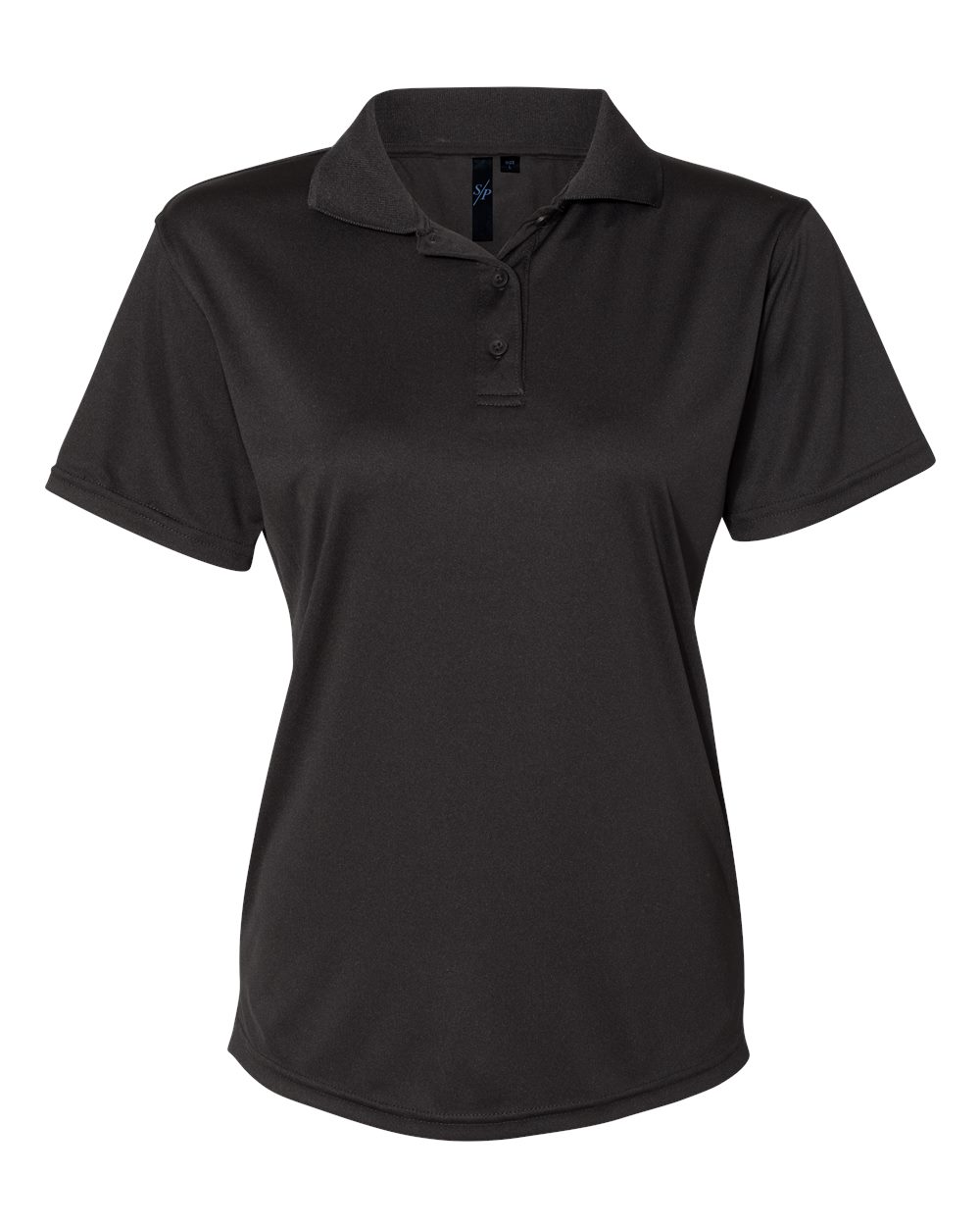 Women's Value Polyester Polo - Front - B45783503 - Black