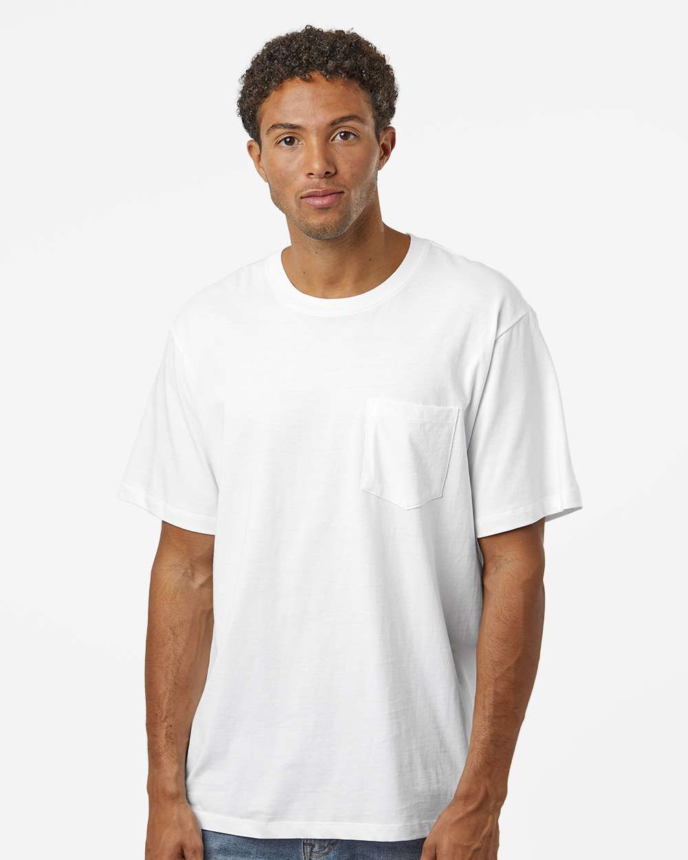 Unisex Classic Pocket T-Shirt - OnModelFront - B10672113 - White