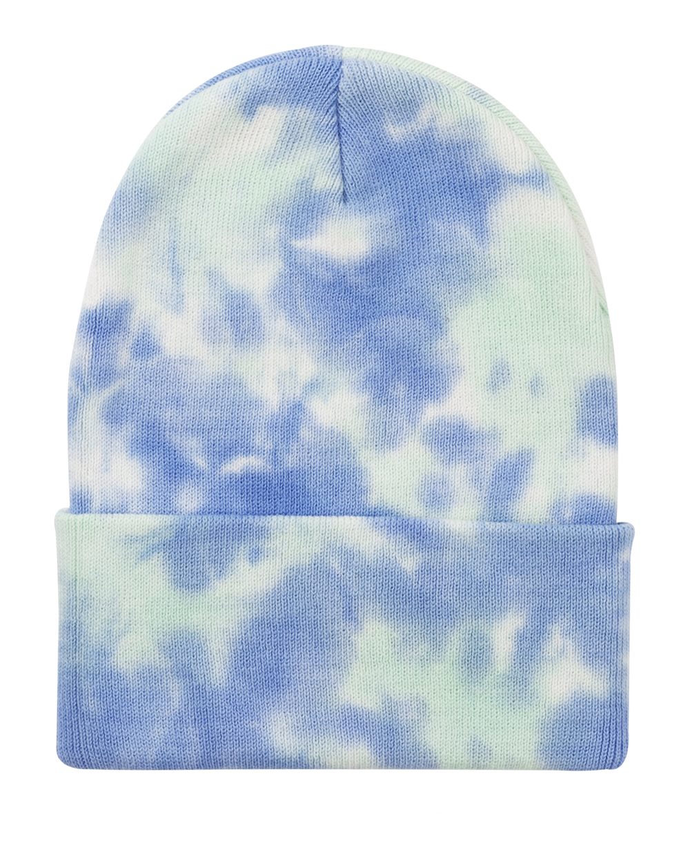 12" Tie-Dyed Cuffed Beanie - styleImage