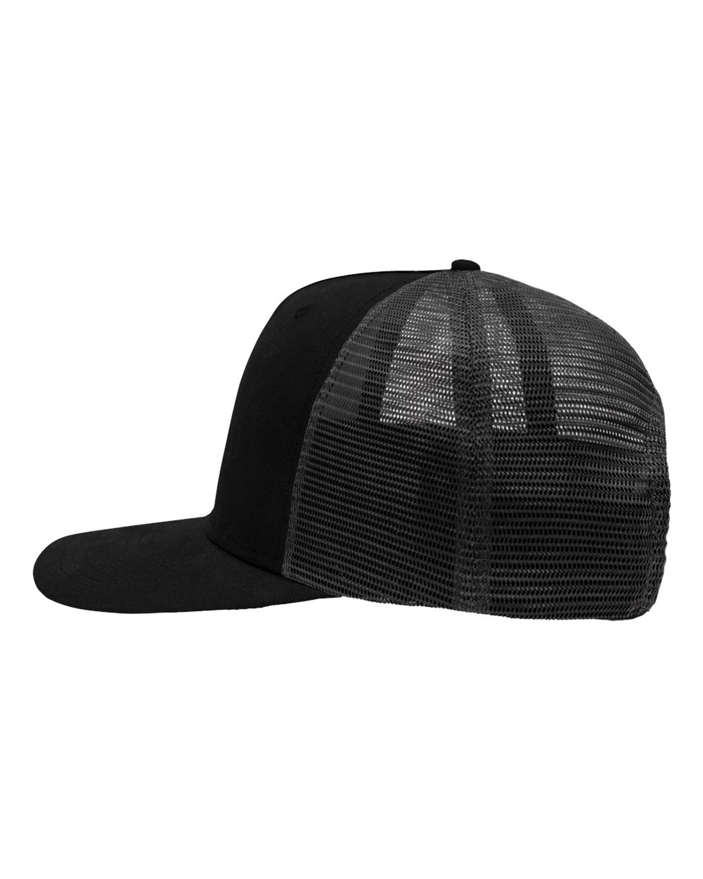 Modern Five-Panel Trucker Fit Cap - DirectSide - B14895500 - Black/ Black