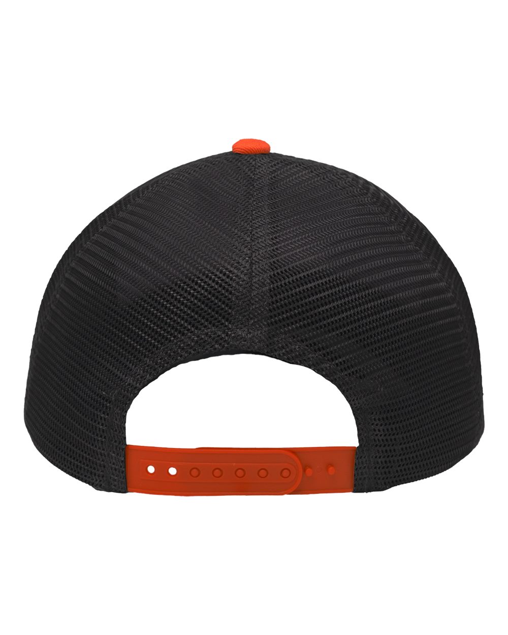Traditional Lo-Pro Mesh Back Trucker Fit Cap - Back - B18895170 - Heather Grey/ Charcoal/ Orange