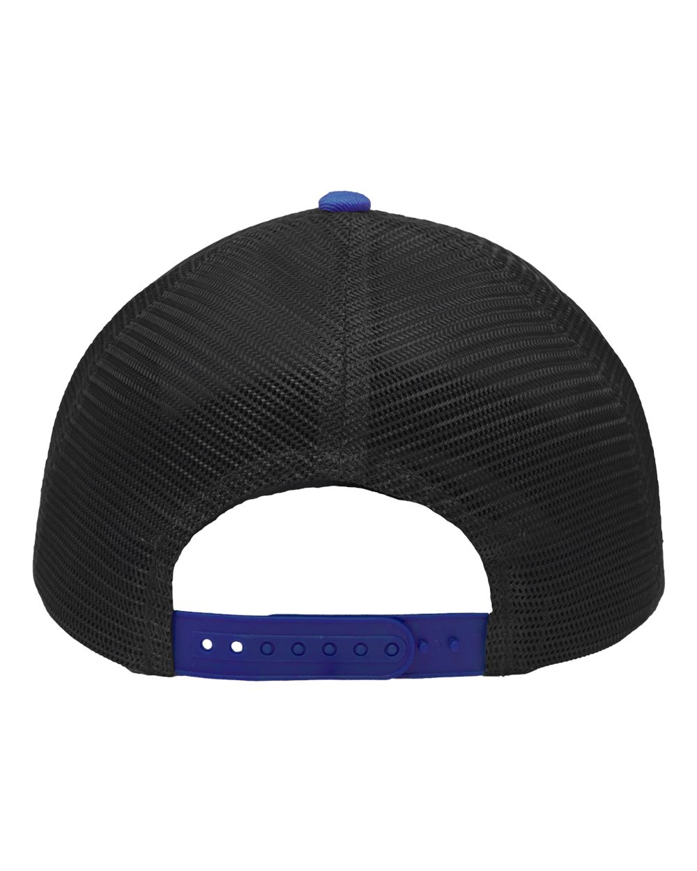 Traditional Lo-Pro Mesh Back Trucker Fit Cap - Back - B18895190 - Heather Grey/ Charcoal/ Royal