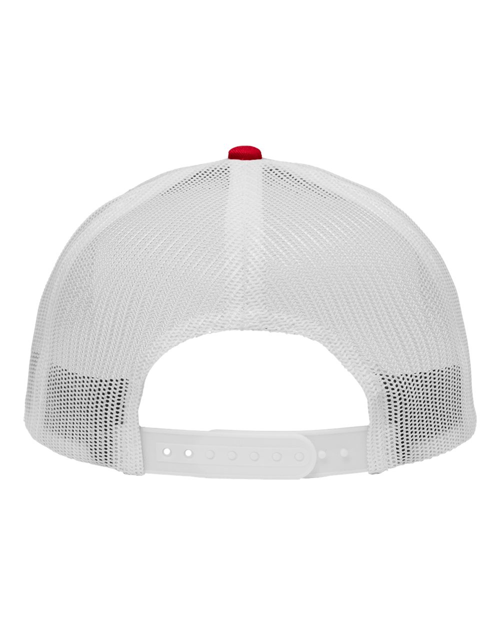 Traditional Lo-Pro Mesh Back Trucker Fit Cap - Back - B18895220 - Chino Red/ White