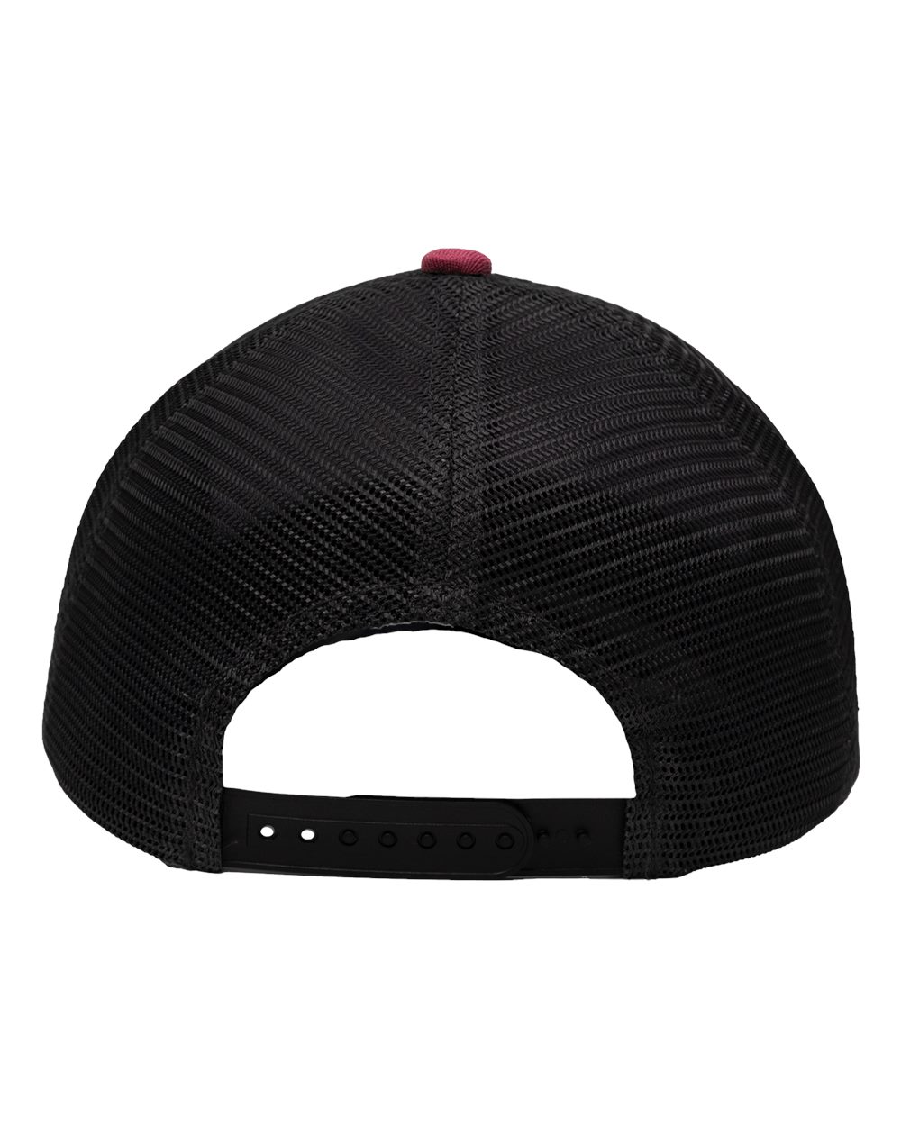 Traditional Lo-Pro Mesh Back Trucker Fit Cap - Back - B18895530 - Chino Maroon/ Black