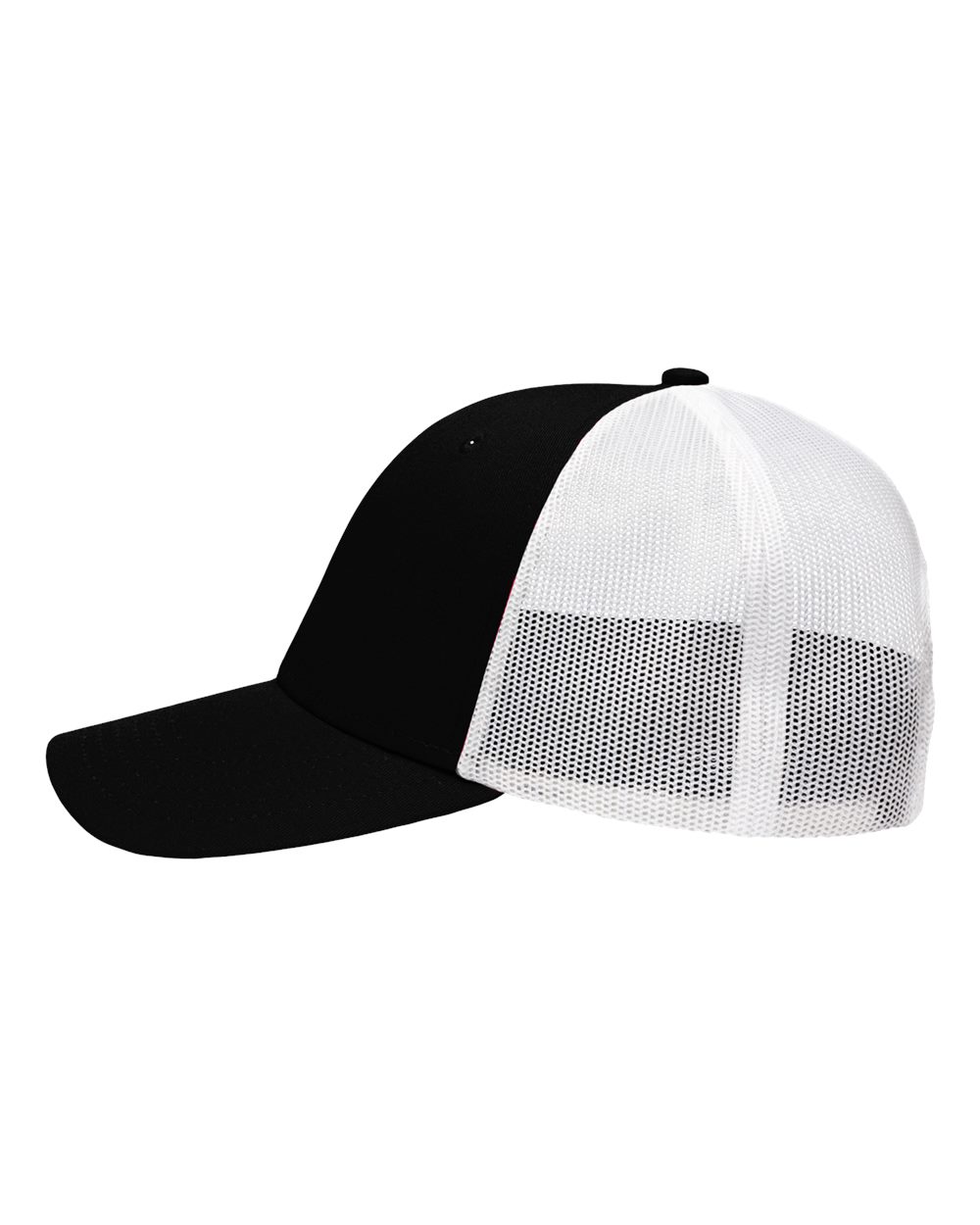 Traditional Lo-Pro Mesh Back Trucker Fit Cap - DirectSide - B18895100 - Chino Black/ White