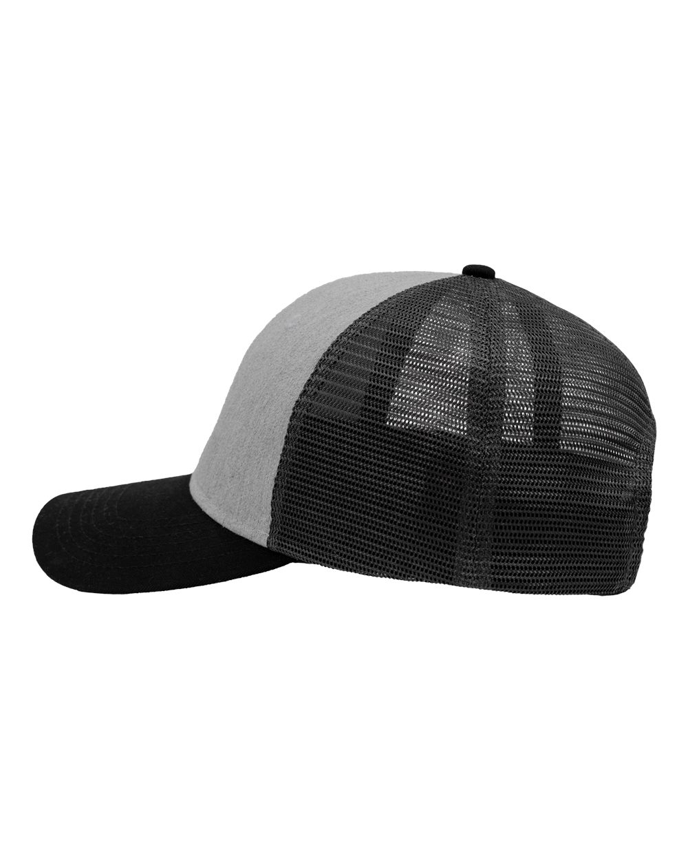 Traditional Lo-Pro Mesh Back Trucker Fit Cap - DirectSide - B18895130 - Heather Grey/ Charcoal/ Black