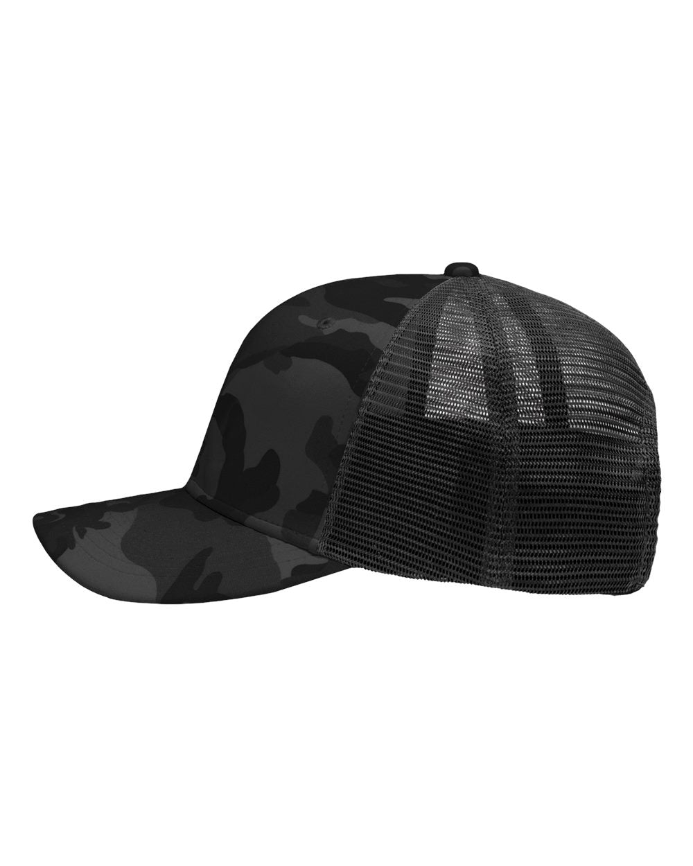 Traditional Lo-Pro Mesh Back Trucker Fit Cap - DirectSide - B18895500 - Black Camo/ Black