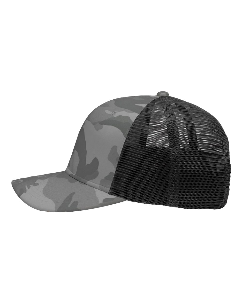 Traditional Lo-Pro Mesh Back Trucker Fit Cap - DirectSide - B18895590 - Grey Camo/ Black