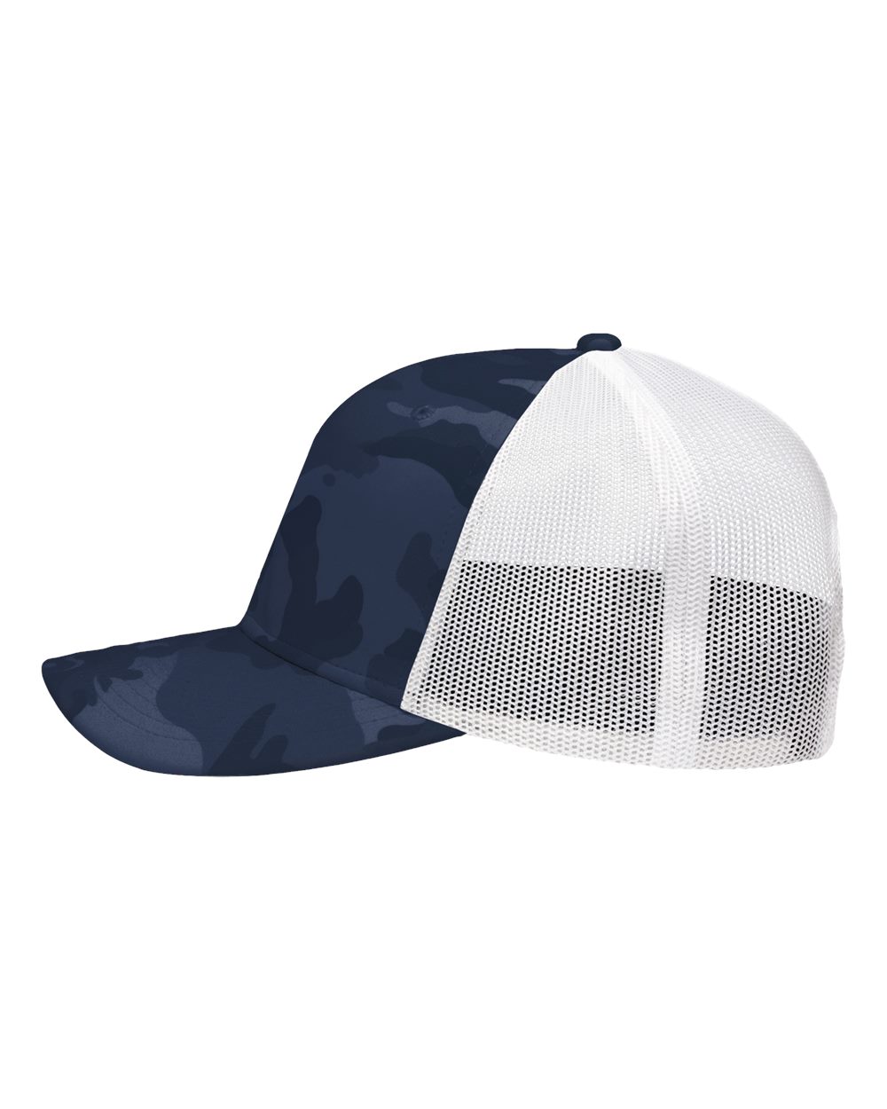 Traditional Lo-Pro Mesh Back Trucker Fit Cap - DirectSide - B18895650 - Navy Camo/ White