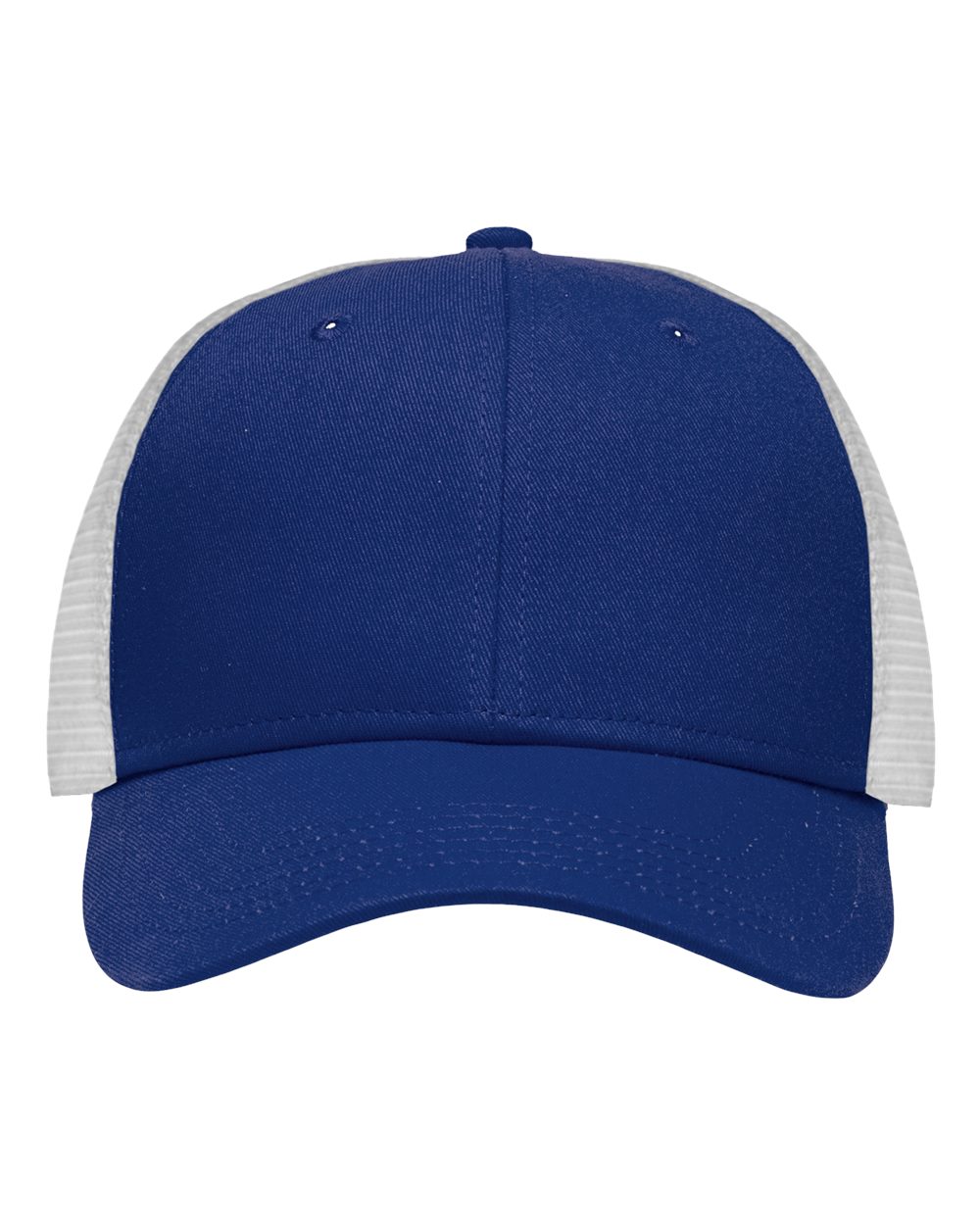 Traditional Lo-Pro Mesh Back Trucker Fit Cap - Front - B18895750 - Chino Royal/ White
