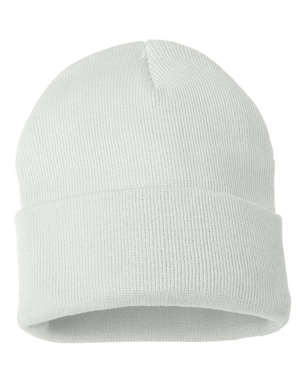 12" Solid Cuffed Beanie - Back - B83995000 - White