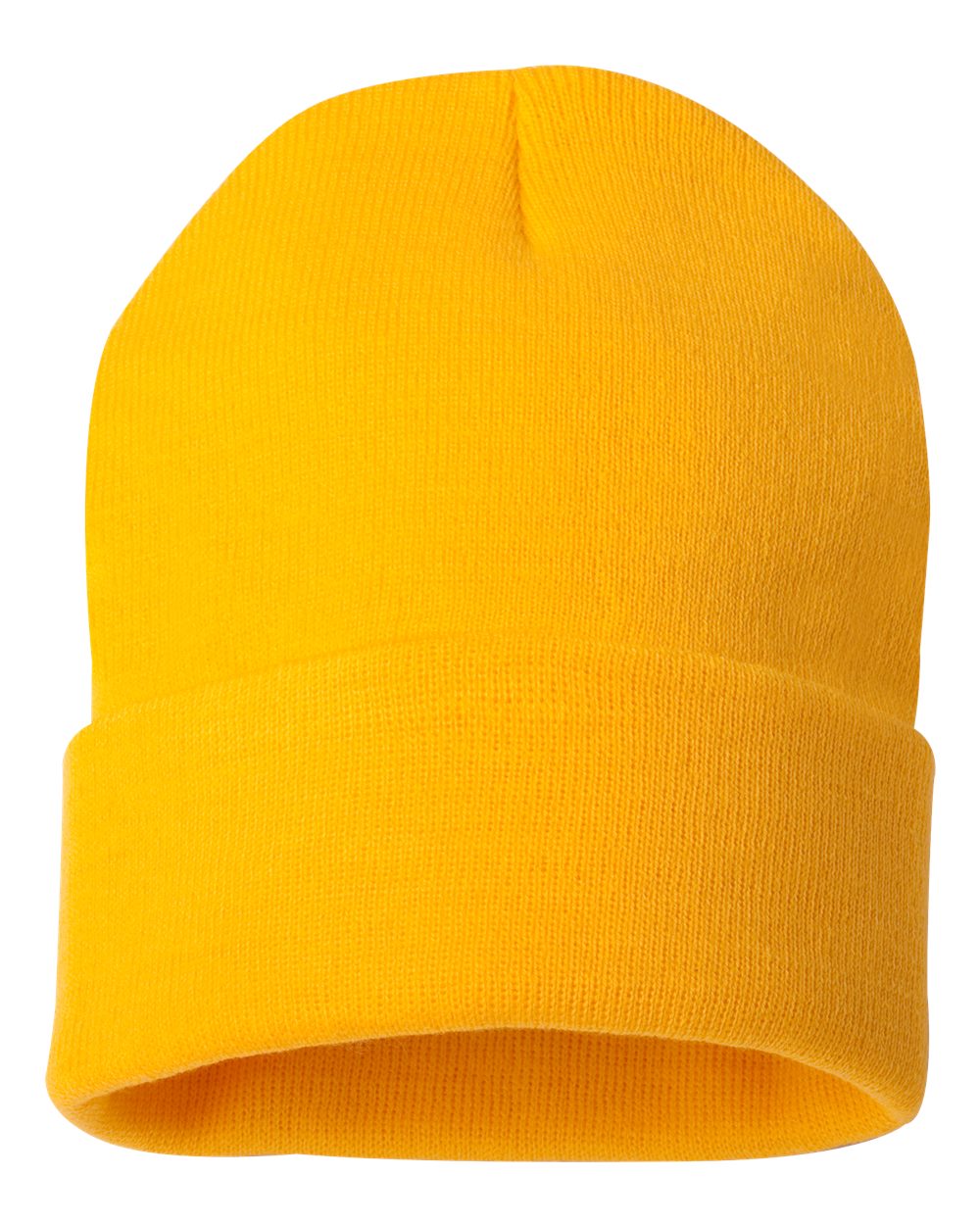 12" Solid Cuffed Beanie - Back - B83995120 - Gold