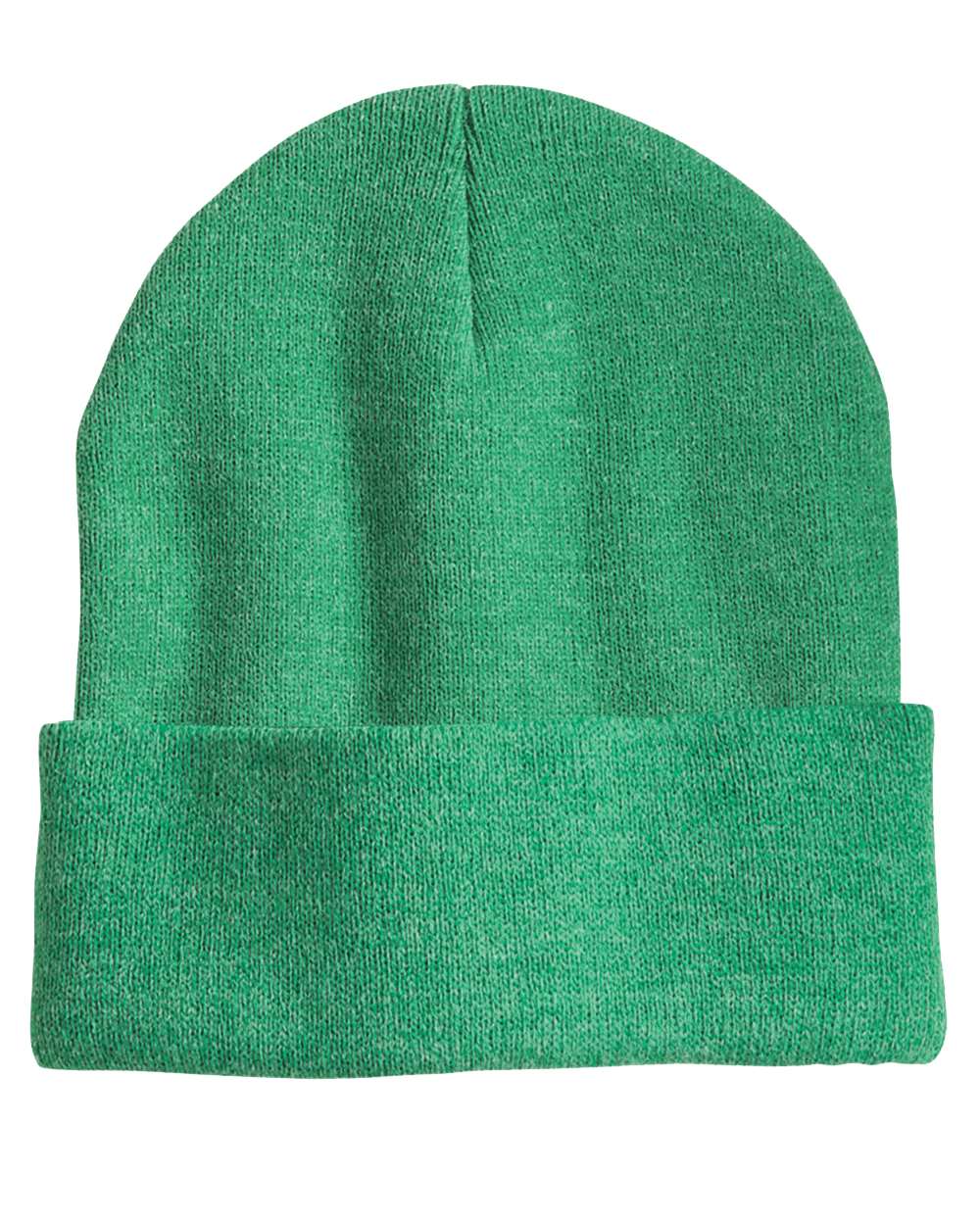 12" Solid Cuffed Beanie - Back - B83995610 - Heather Kelly