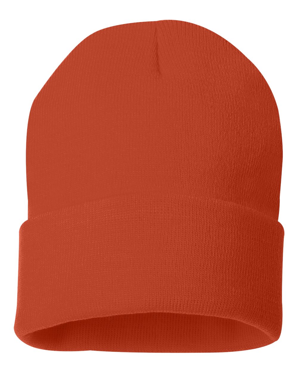 12" Solid Cuffed Beanie - Back - B83995660 - Orange