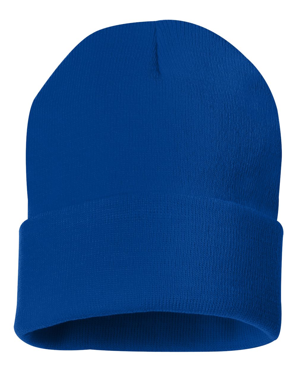 12" Solid Cuffed Beanie - Back - B83995750 - Royal Blue