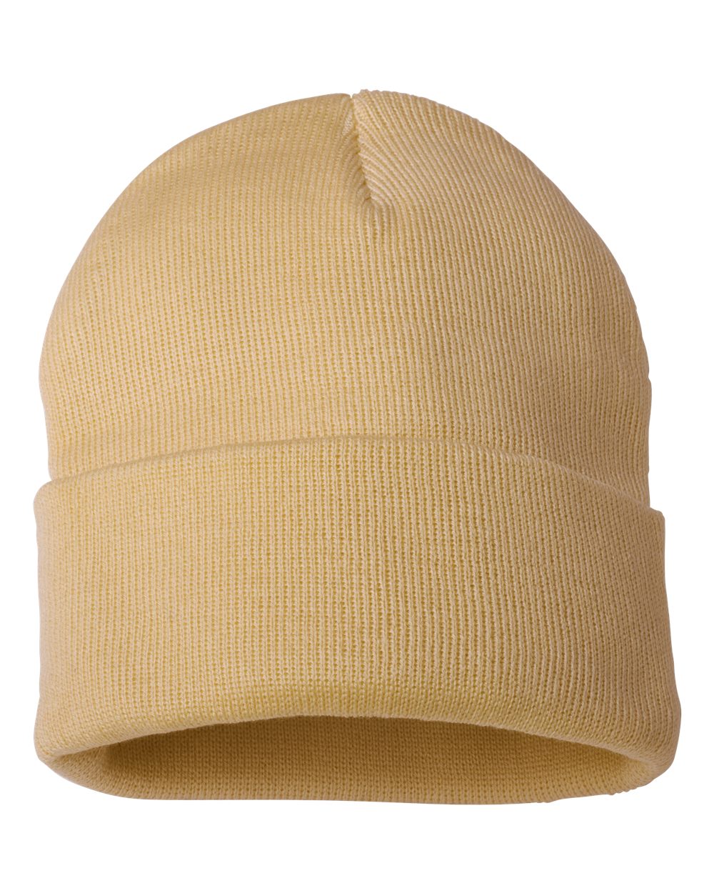 12" Solid Cuffed Beanie - Front - B83995360 - Camel