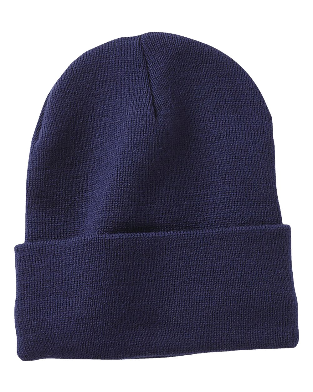 12" Sherpa Lined Cuffed Beanie - Front - B58995650 - Navy