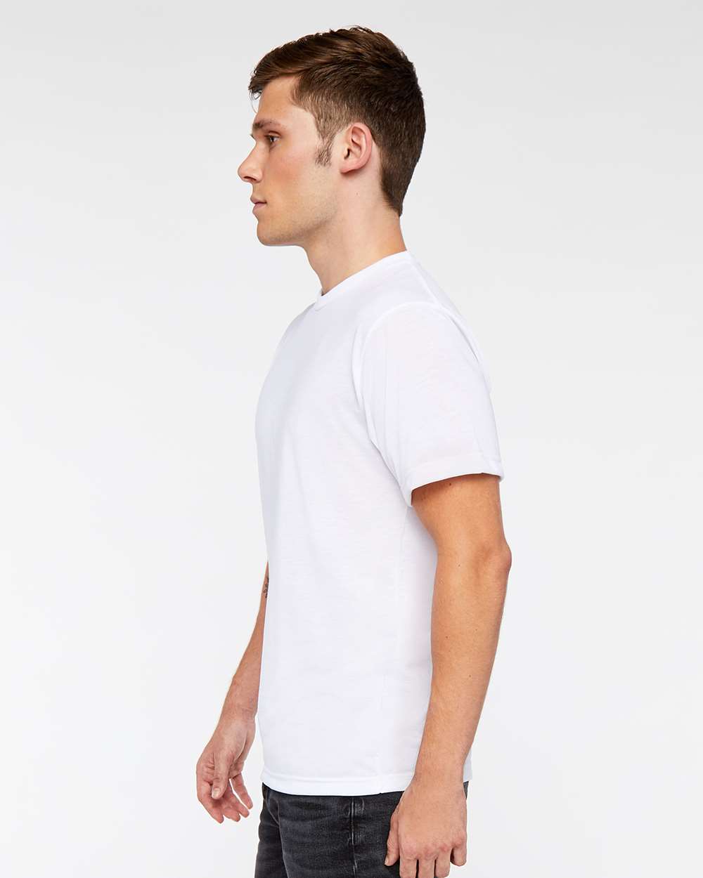 Men's Polyester Sublimation Tee - OnModelSide - B85238003 - White