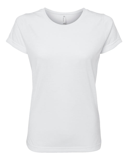 Women's Polyester Sublimation Tee - Front - B85338003 - White