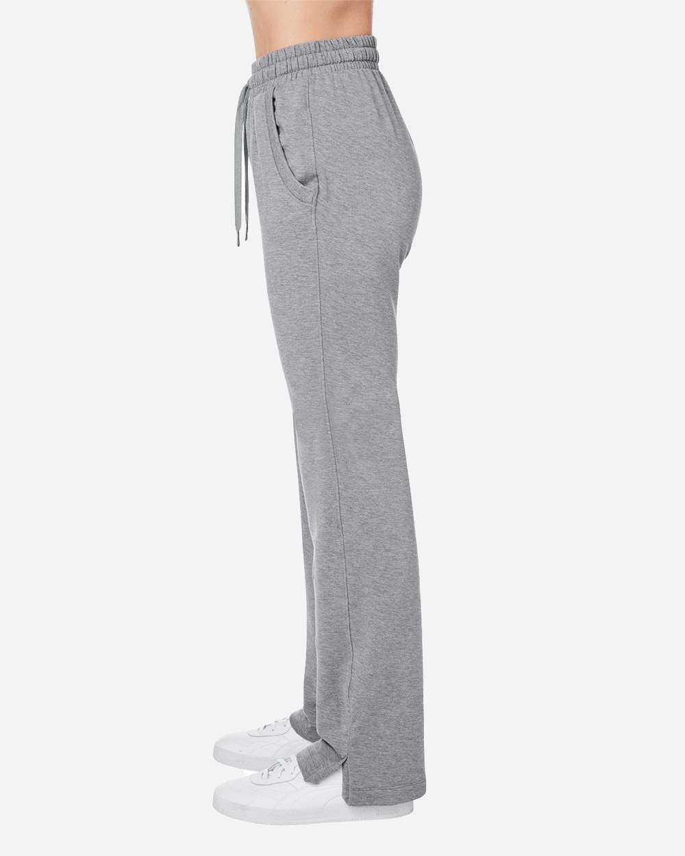Women's Studio Pants - OnModelSide - B664D8352 - Heather Grey