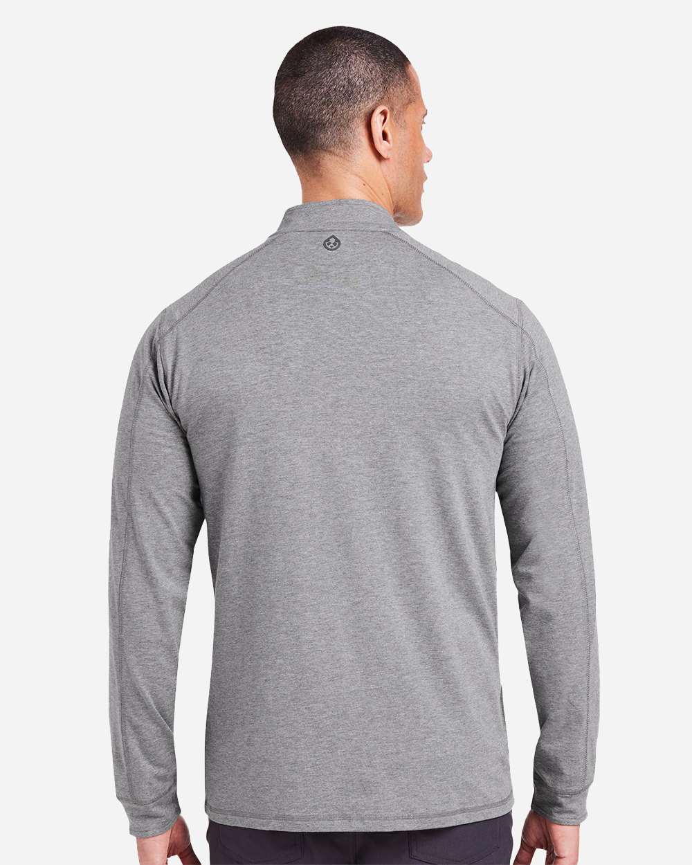 Men's Carrollton Quarter-Zip Pullover - OnModelBack - B649D8353 - Heather Grey