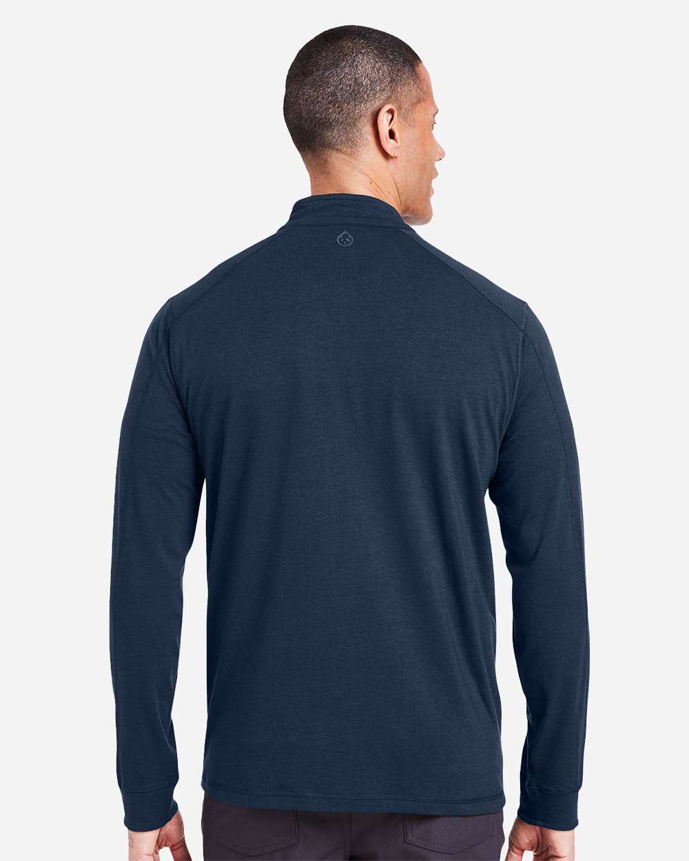 Men's Carrollton Quarter-Zip Pullover - OnModelBack - B649D8653 - Classic Navy