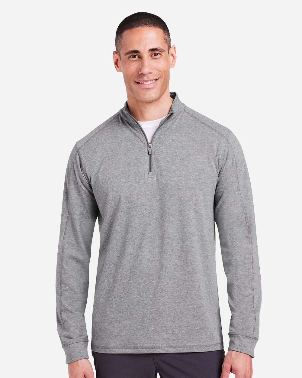 Men's Carrollton Quarter-Zip Pullover - OnModelFront - B649D8353 - Heather Grey