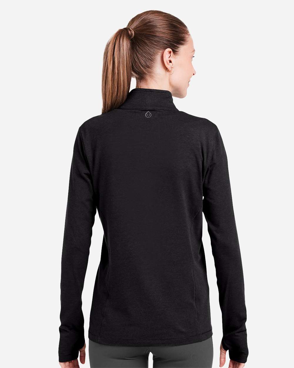 Women's Recess Quarter-Zip Pullover - OnModelBack - B659D8502 - Black