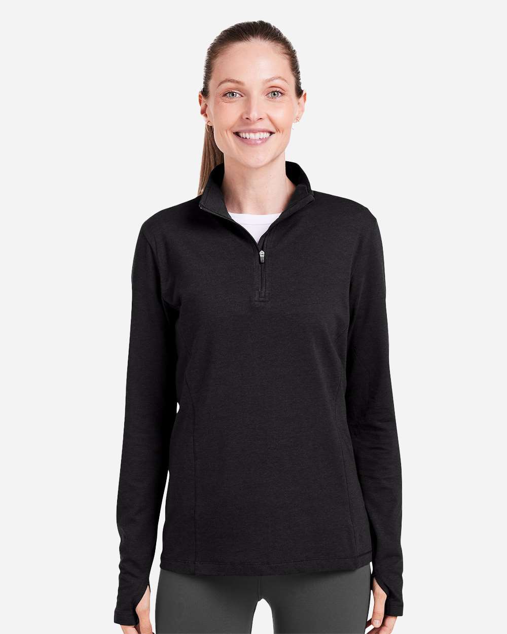 Women's Recess Quarter-Zip Pullover - OnModelFront - B659D8502 - Black