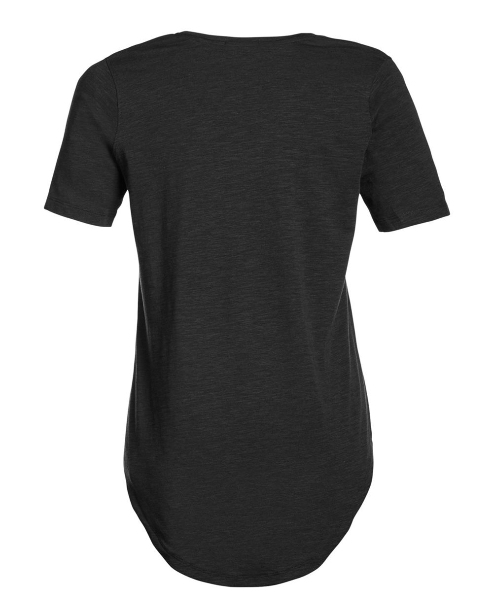 Women's Longline T-Shirt - Back - B660D8502 - Black