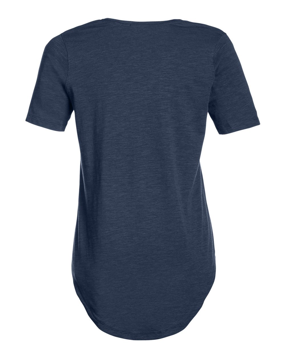 Women's Longline T-Shirt - Back - B660D8652 - Classic Navy