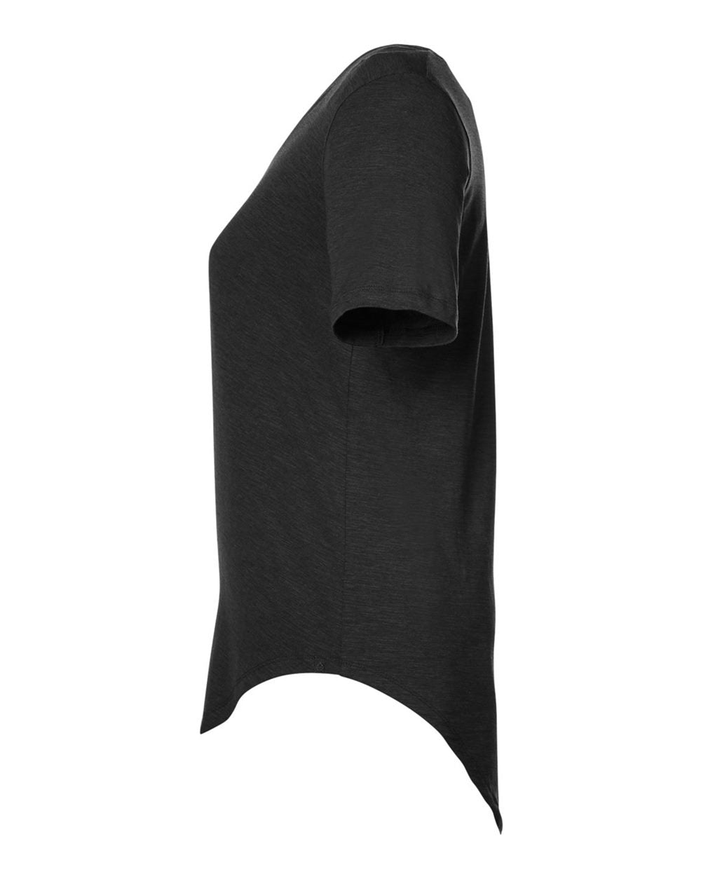 Women's Longline T-Shirt - DirectSide - B660D8502 - Black