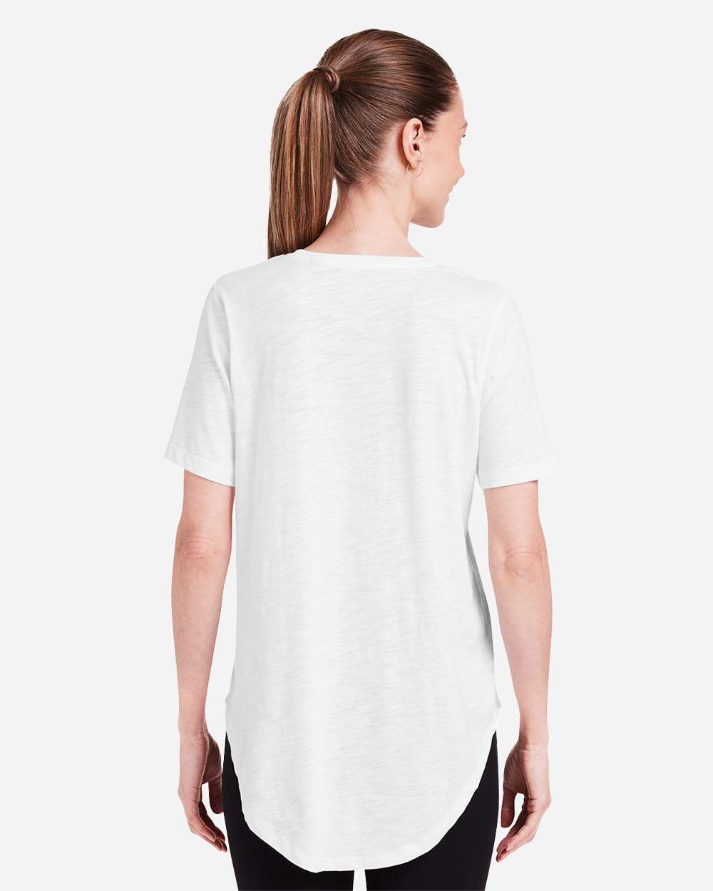 Women's Longline T-Shirt - OnModelBack - B660D8002 - White